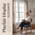VESCASA Linen Upholstered Dining Chairs - Image 4