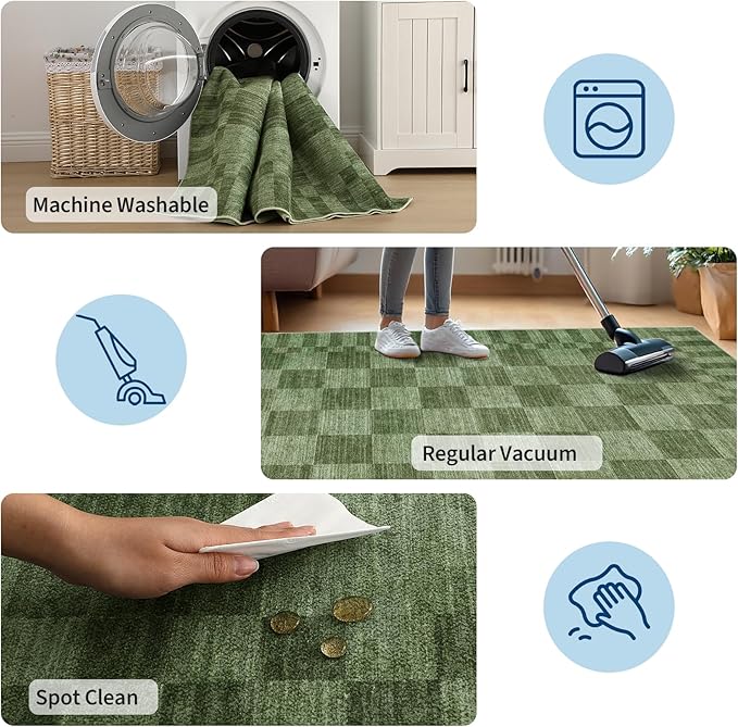 GarveeHome 2.5x8 Checkered Kitchen Runner Rug - Image 6