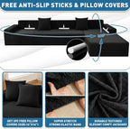 ZNSAYOTX Sectional Couch Covers, Stretch Jacquard Slipcovers - Image 3