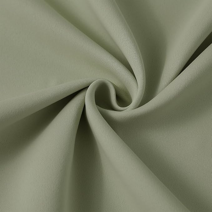 Light Sage Blackout Curtains Pinch Pleat Green Drapes 96 Inches Long 2 Pieces - Image 7