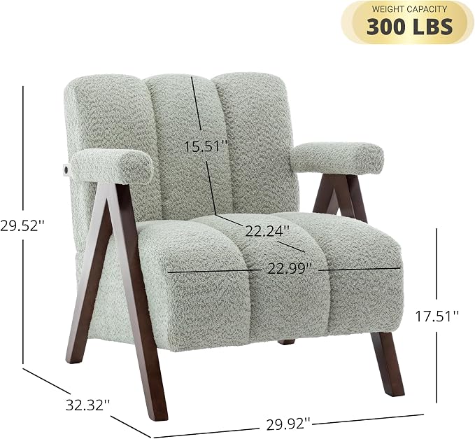 Mid Century Modern Accent Chairs Set of 2 - Image 2