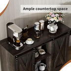 4 EVER WINNER 42" Farmhouse Coffee Bar Cabinet, Buffet Cabinet - Image 4