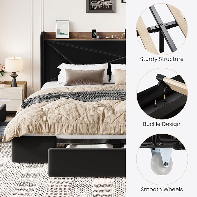 SHA CERLIN King Size Bed Frame - Image 9
