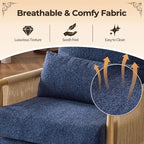 Karl home Cozy Chenille Accent Chair - Image 3