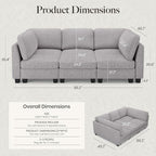 Belffin 86.2" Sectional Sleeper Sofa Bed - Image 2