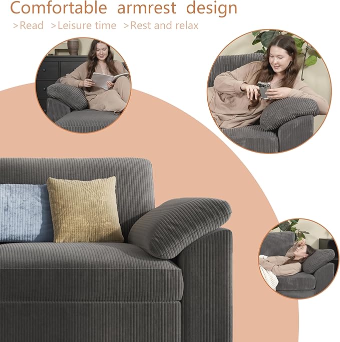 EASE MOOSE Oversized Sectional Modular Sofa, Large L Shape Sectional Couch Wide - Image 7