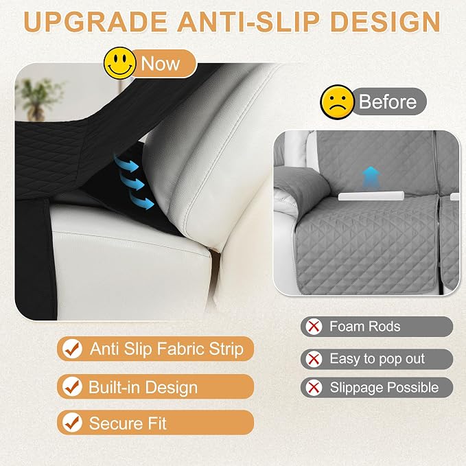 HDCAXKJ 100% Waterproof Reclining Sectional Couch Covers L Shape Recliner Sofa - Image 4