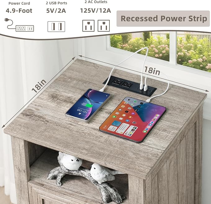 Joaxswe 18" Farmhouse Night Stand - Image 6