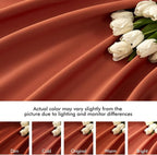 MIULEE Fall Burnt Orange Back Tab Blackout Curtains 52"x102" Length 2 Panel | - Image 8