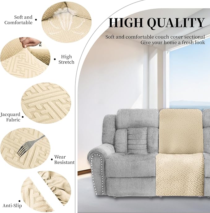 100% Waterproof Sectional Recliner Couch Covers - Image 6