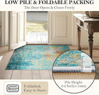 RELEANY Washable 4'x6' Abstract Area Rug - Image 4