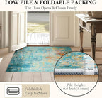 RELEANY Washable Runner 2'x8' Abstract Area Rug - Image 5