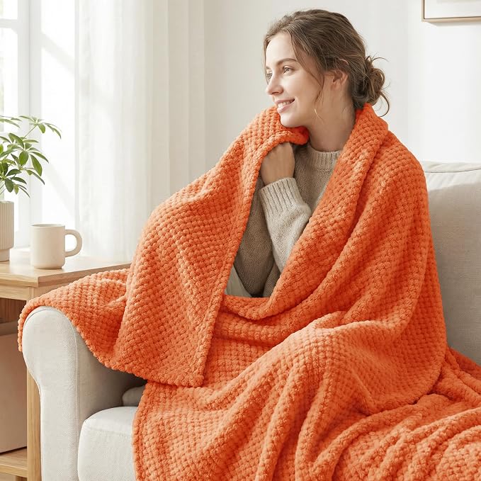 Exclusivo Mezcla Large Waffle Fleece Throw Blanket - Image 2