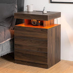 HOMMPA Rustic Brown Nightstand - Image 7