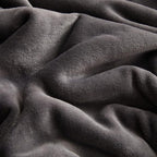 KMUSET Fleece Blanket Dark Grey Queen Size Lightweight Cozy Plush Microfiber - Image 5