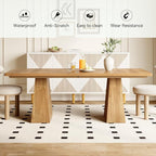 LITTLE TREE Dining Table for 6 People, Wooden Dining Table, Rectangle Table - Image 7