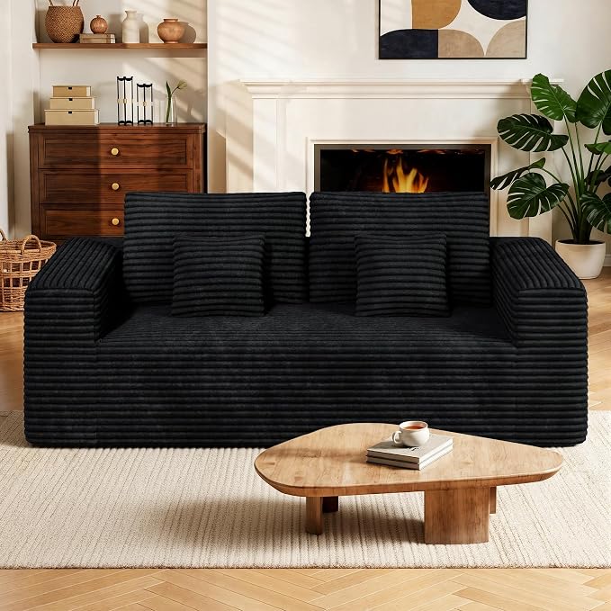 Luxanimarion 80'' Modern Cloud Loveseat Sofa, No Assembly Required Deep Seat by Luxanimarion