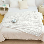 Aganear Fleece Throw Blanket for Couch Sofar 50"x60" White | Lightweight Fuzzy - Image 7
