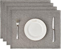 BALCONY & FALCON Placemats Set of 4 Faux Linen Cloth Place Mats Washable by BALCONYFALCON