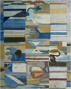 8x10 Modern Abstract Washable Area Rug - Image 9