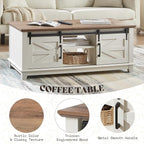 AMERLIFE Farmhouse 4-Piece Living Room Set, Entryway Console - Image 7