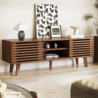 MAISONARIA Living Room Table Sets of 4, Mid Century Coffee Table & TV Stand & - Image 3