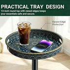 Gesodant Boho Single Leg Round Side Table - Image 6