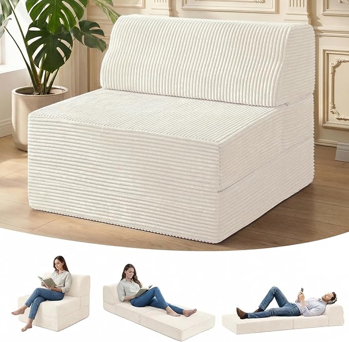 Kasunpul Folding Sofa Bed with Pillow, Memory Foam Fold Out Chair Bed, by KASUNPULGIVEYOUANEWLIFE