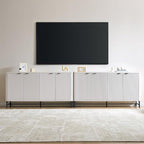 Fatmok 65" Fluted Buffet Cabinet - Image 6