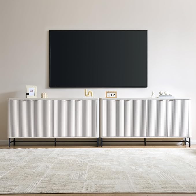 Fatmok 65" Fluted Buffet Cabinet - Image 6