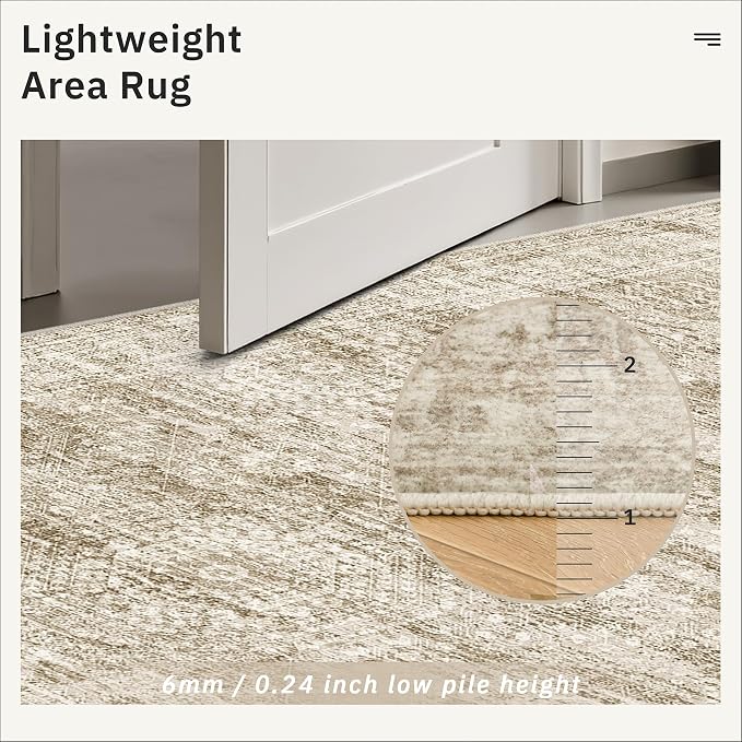 Soalmost Washable Kitchen Runner Rug 3x6 Hallway Entry Rugs Non-Slip, Foldable - Image 7