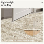Soalmost Runner Rug 2x10 Washable Non-Slip Hallway Kitchen Runners Brown | - Image 8