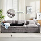 Oprisen 120" Modular Sectional Sofa, Comfy Cloud Couch Sectional Sofa, Chenille - Image 5