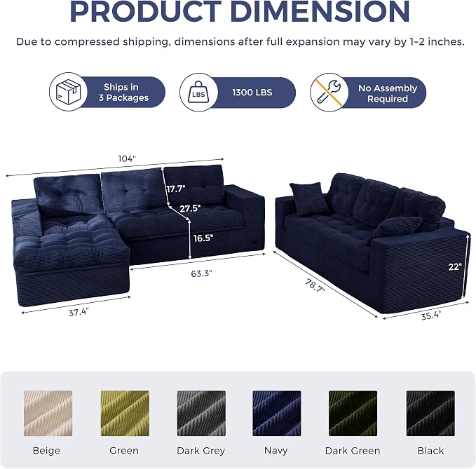 MAXYOYO Modular Sectional Sofa - Image 3