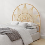 Kouboo Sunflower Rattan California King Headboard Bedroom Bedroom Furniture - Image 5