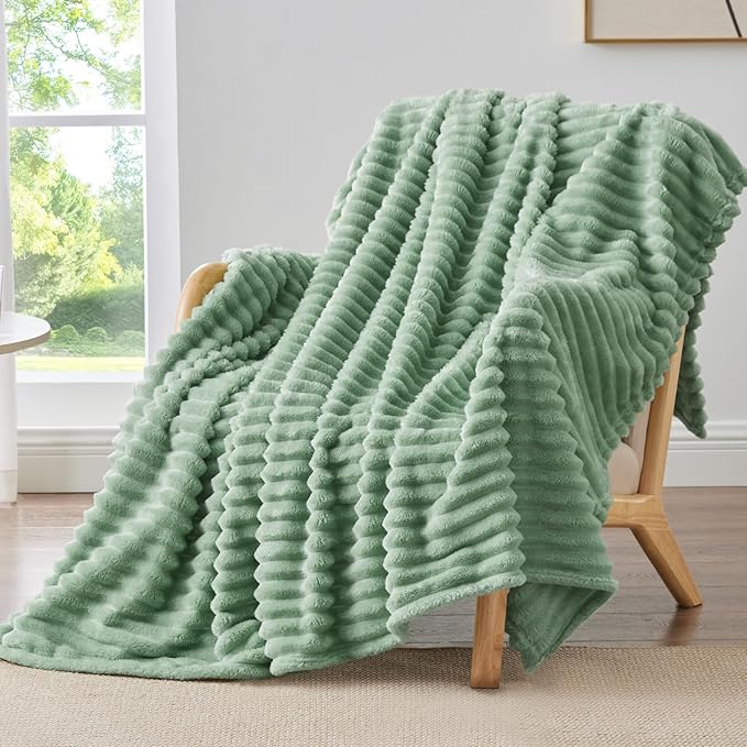 BEDELITE Ribbed Twin Blanket for Couch & Bed, Warm Yet Lightweight, Ribbed by BEDELITE