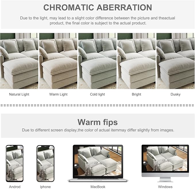 58" Cloud Couch Loveseat, Deep Seat Modular Sectional Sofa - Image 6