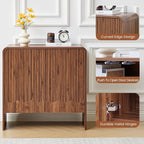 FurSch Fluted Sideboard Buffet Cabinet, Mid Century Modern Storage Cabinet - Image 6