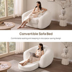 SICOTAS Curved Sofa Couch Bed for Living Room Convertible Futon Cloud Boneless - Image 5