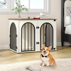 Hzuaneri 31.5'' Wooden Dog Crate Furniture, Indoor Dog Kennel Dogs Cage - Image 3