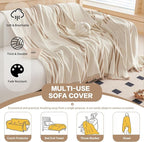 DREAMINGO Couch Cover for Sofa, Chenille Couch Cover Blanket, Washable Sofa - Image 6