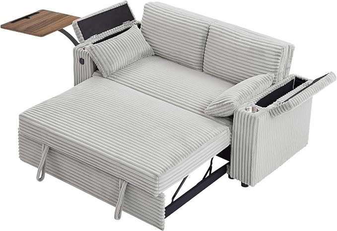 Auvsoce 65" 3-in-1 Pull-Out Convertible Sofa Bed - Image 6