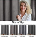 H.VERSAILTEX Blackout Curtains Linen Curtains 120 inches Long 100% Black Out - Image 5
