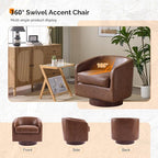 VINGLI 360°Swivel Accent Chairs Set of 2 - Image 5