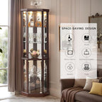 Corner Curio Cabinet, Light Bulb Inclued, Wine Bar China Cabinet - Image 6