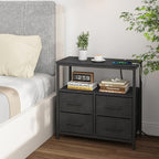 TUTOTAK Large Night Stand with Charging Station, Nightstand with USB and Type-C - Image 9
