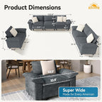 SUNSHINE VALLEY Oversized Loveseat Couch and Chair Set, Modern Modular Cloud - Image 9