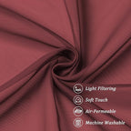 Chyhomenyc Short Sheer Curtains 45 Inches Length 2 Pieces, Light Filtering Soft - Image 7