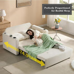 Krcix 3 in 1 Pull Out Couch, 56 Inch Velvet Sofa Bed, Convertible Sleeper Sofa - Image 4