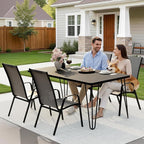 JEAREY Patio Dining Chairs Set of 4, Outdoor Stackable Dining Furniture Set - Image 6